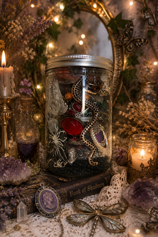 π The Silver Witch's Treasure Jar | 45+ Mystical Jewelry Pieces