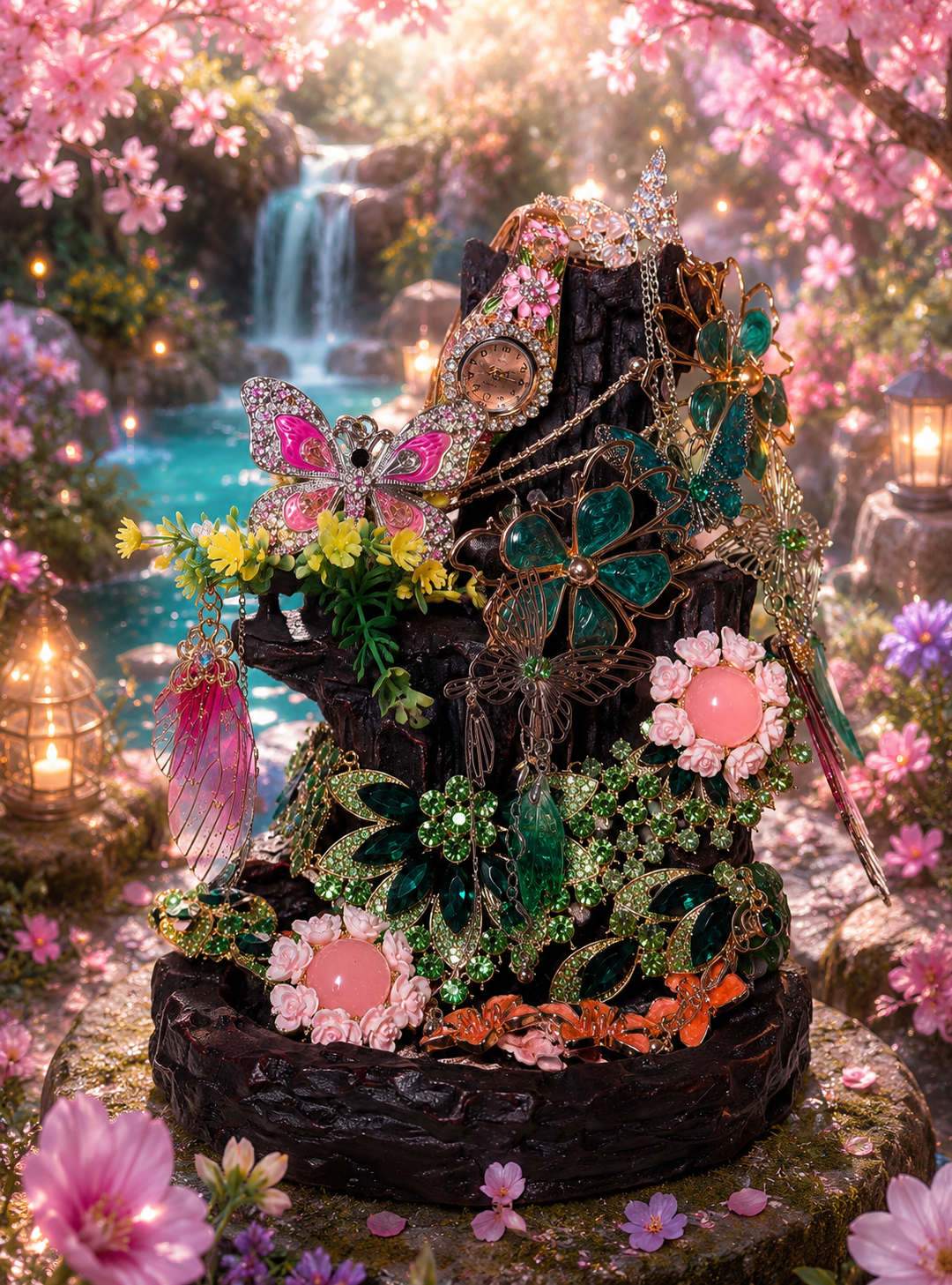 🦋 Butterfly Falls Mystery Jewelry Display | 11 Pieces 🌸