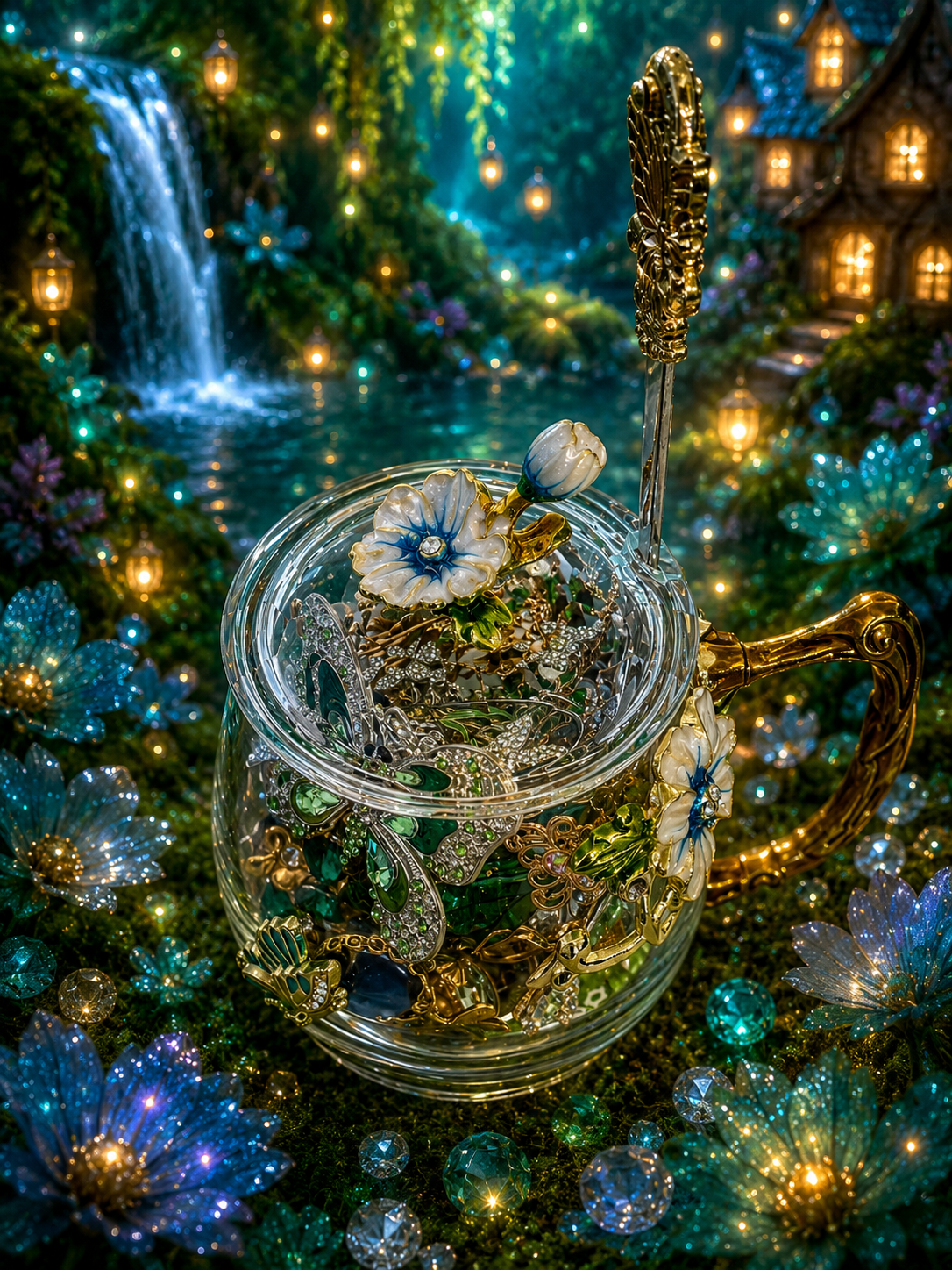 🦋 Butterfly Alcove Mystery Jewelry Tea Cup | 27 Pieces ✨