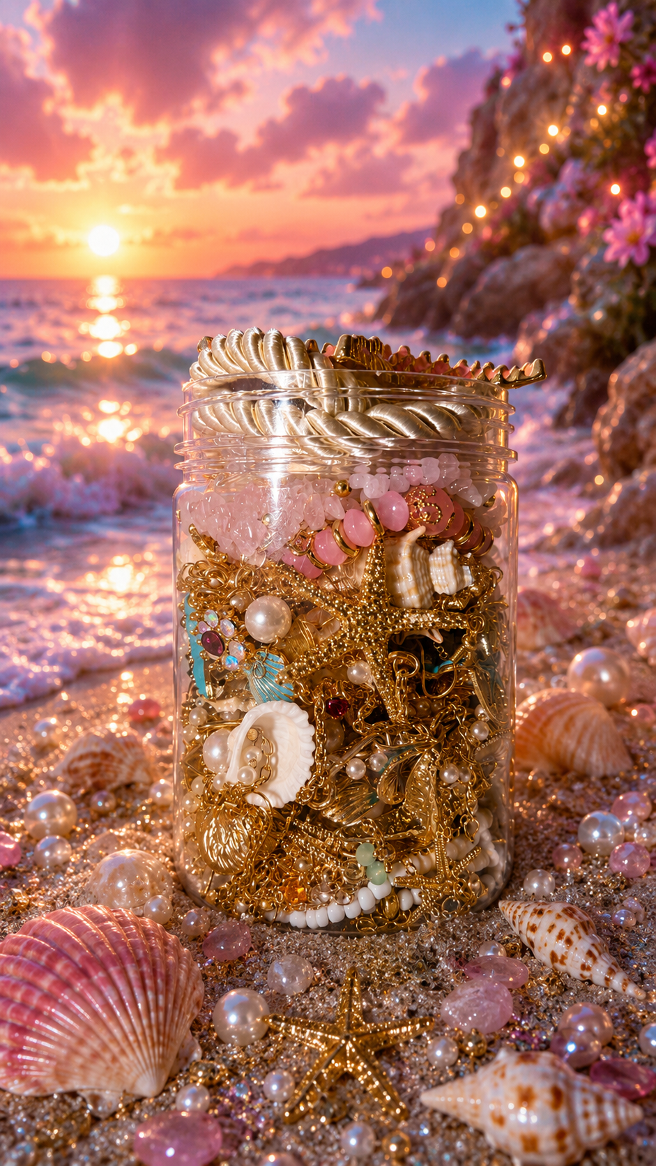 Under the Sea Mystery Jar 🌊🐚✨25+ Coastal Jewelry Treasures