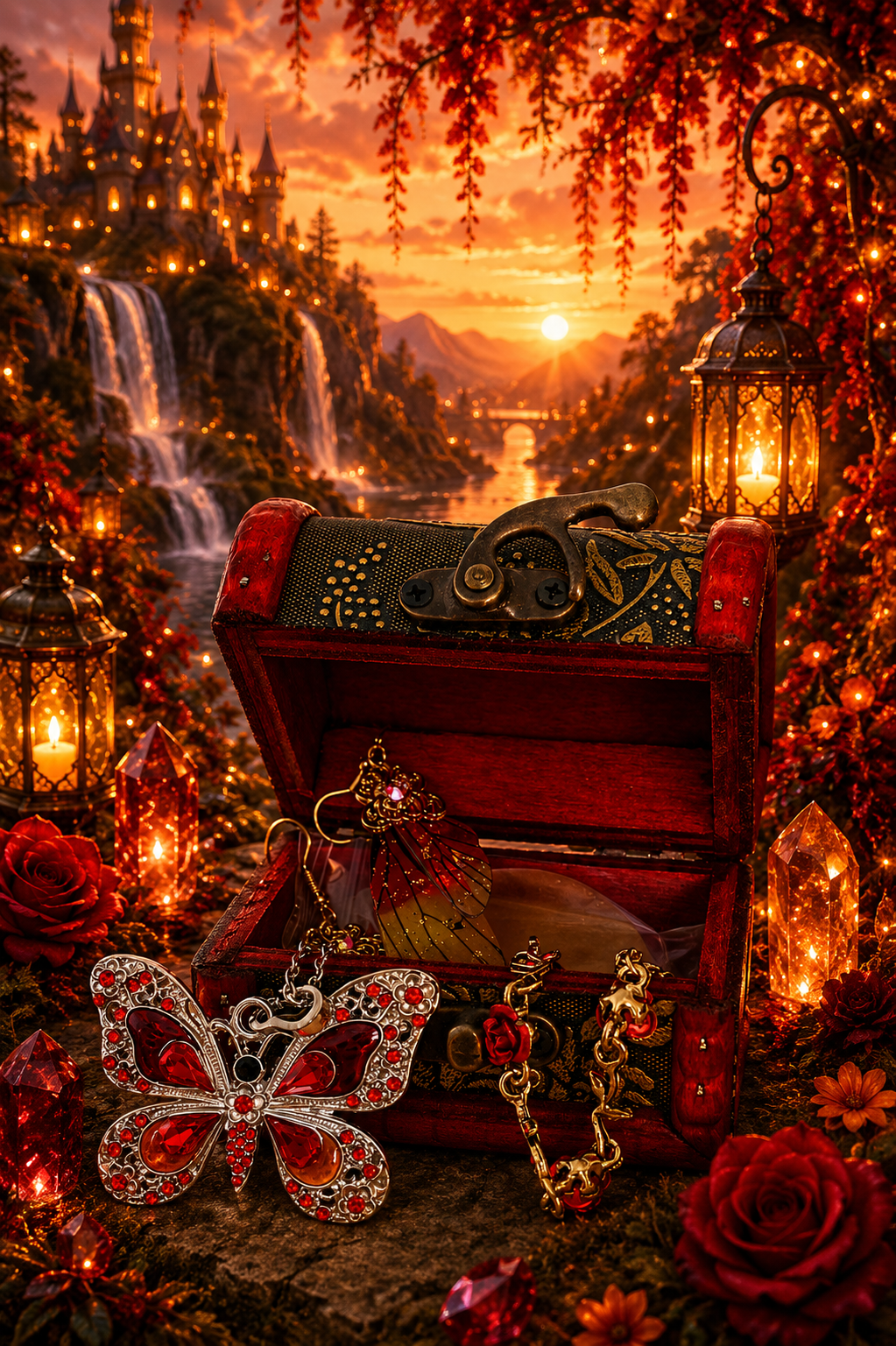 🌹 Mini Fairy Jewelry Treasure Chest | 6 Magical Treasures ✨
