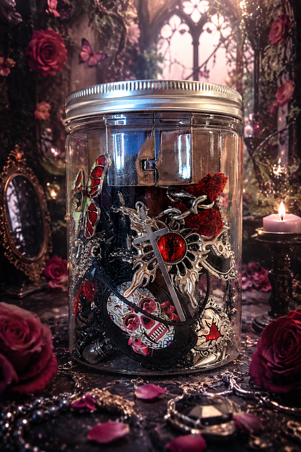 🕸️ Blackthorn Hollow Mystery Jewelry Jar | 35+ Pieces 🖤