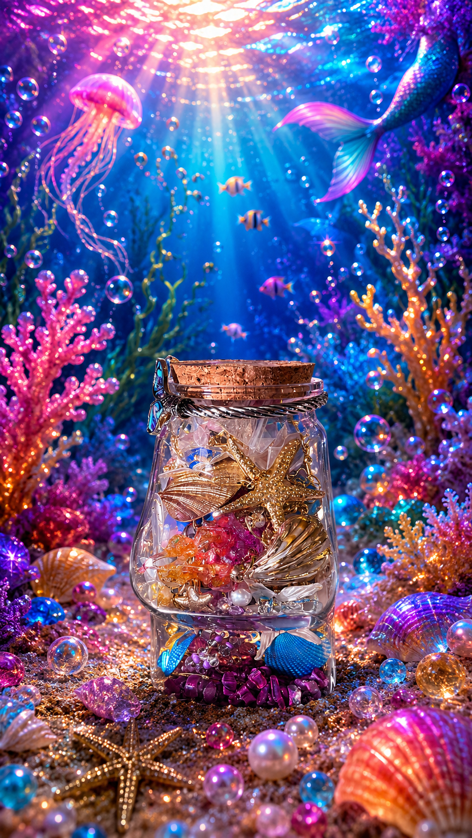 🌺 Tropical Mermaid Mystery Jar 🐠🌴✨30+ Whimsical Ocean Jewelry Pieces