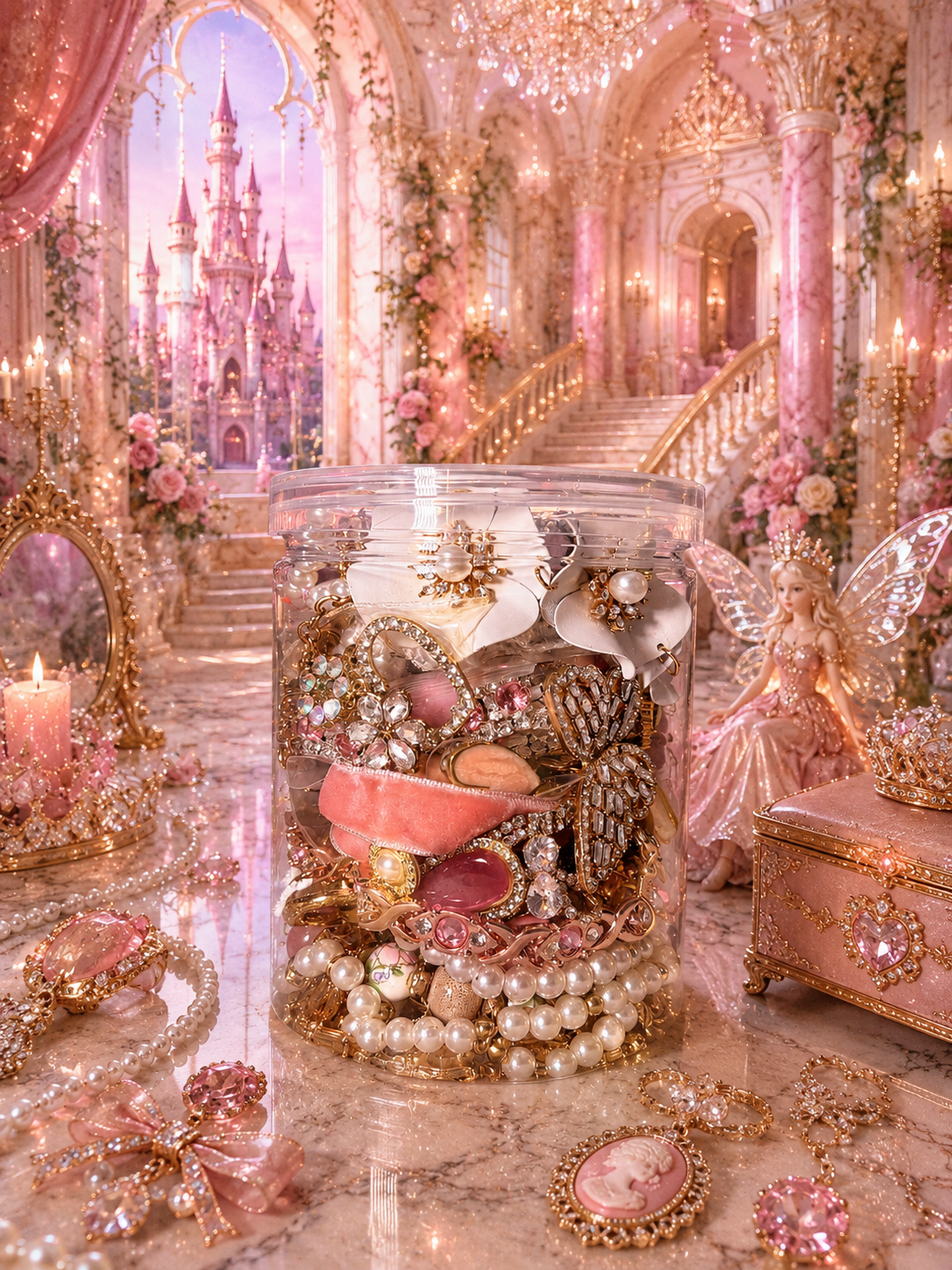 🎀 Coquette Jewelry Treasure 👑 – 55+Pieces ✨