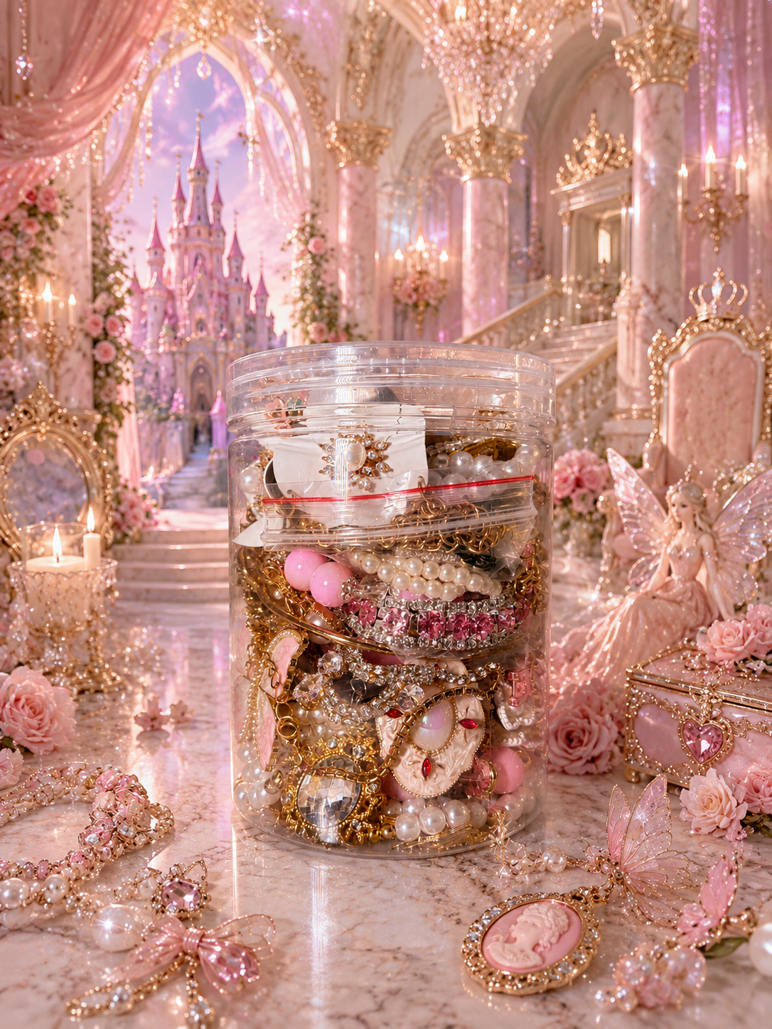 🎀 Coquette Jewelry Treasure 👑 – 55+Pieces ✨