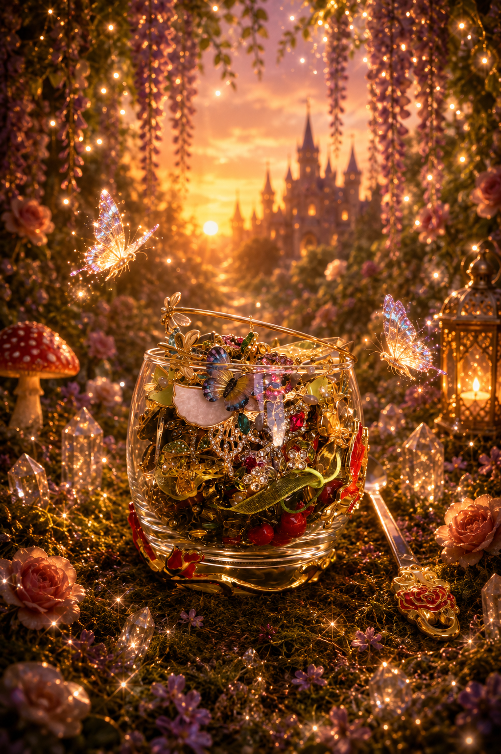 🌿 Fairy Treasure Tea Cup Set – 40+ Pieces✨