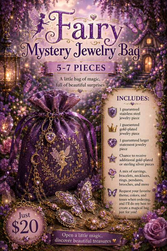 🧚✨ Fairy Mystery Jewelry Bag | 5–7 Pieces | $20