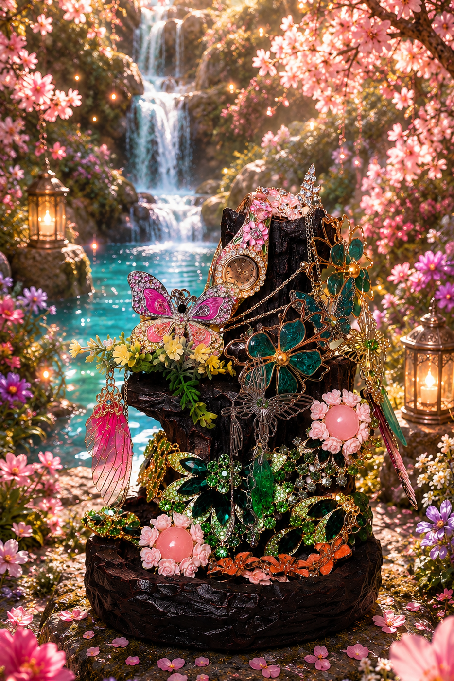 🦋 Butterfly Falls Mystery Jewelry Display | 11 Pieces 🌸