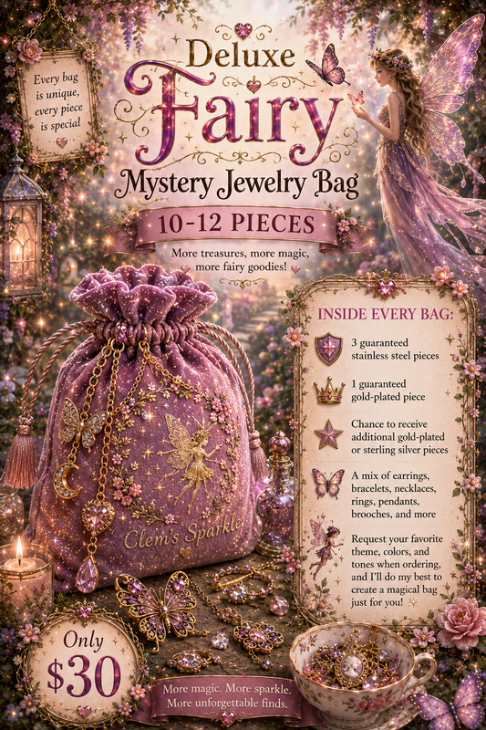 🧚✨ Deluxe Fairy Mystery Jewelry Bag | 10–12 Pieces | $30