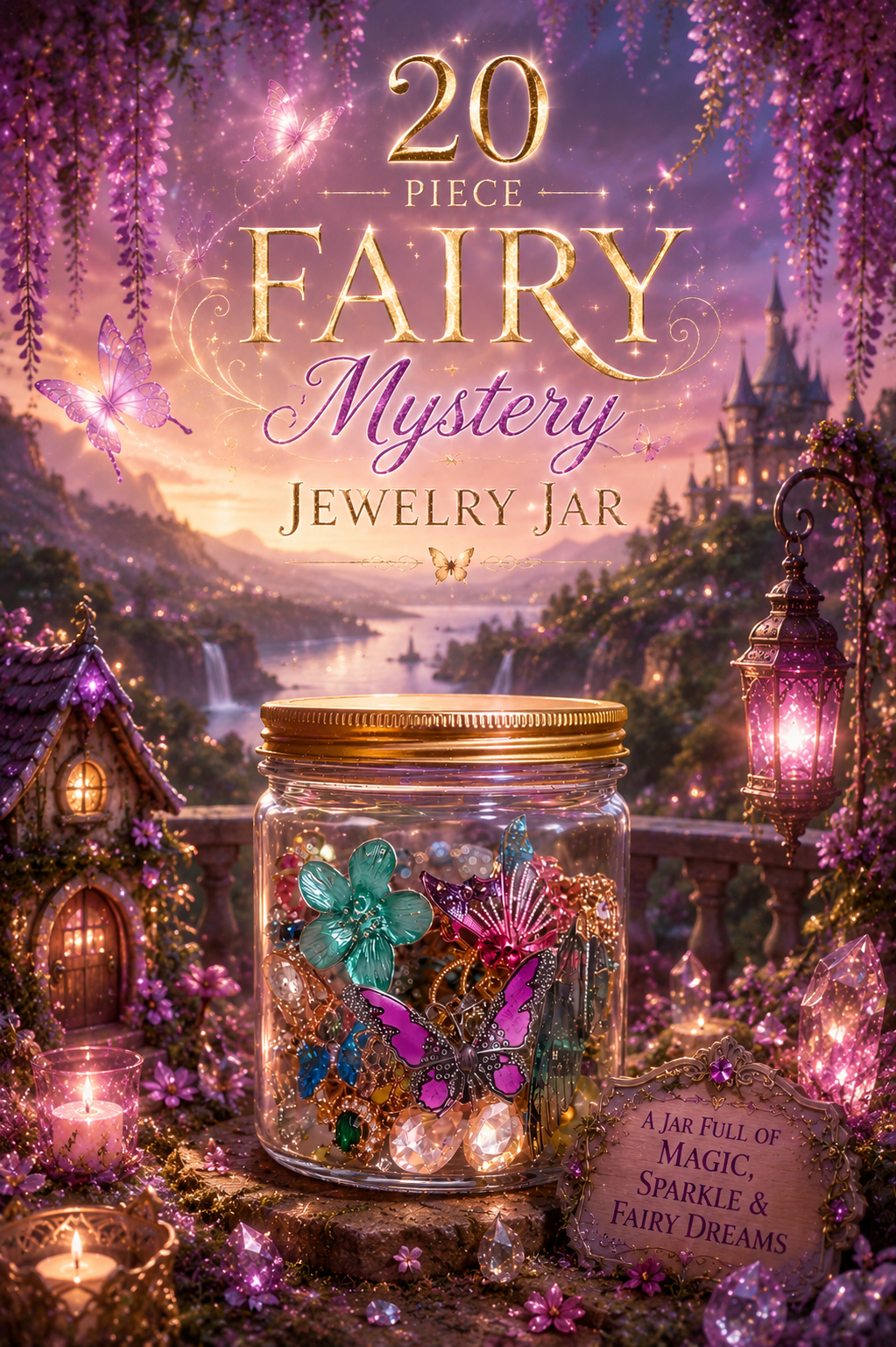 🧚‍♀️✨ Fairy Mystery Jewelry Jar | 20 Piece Collection 🌸