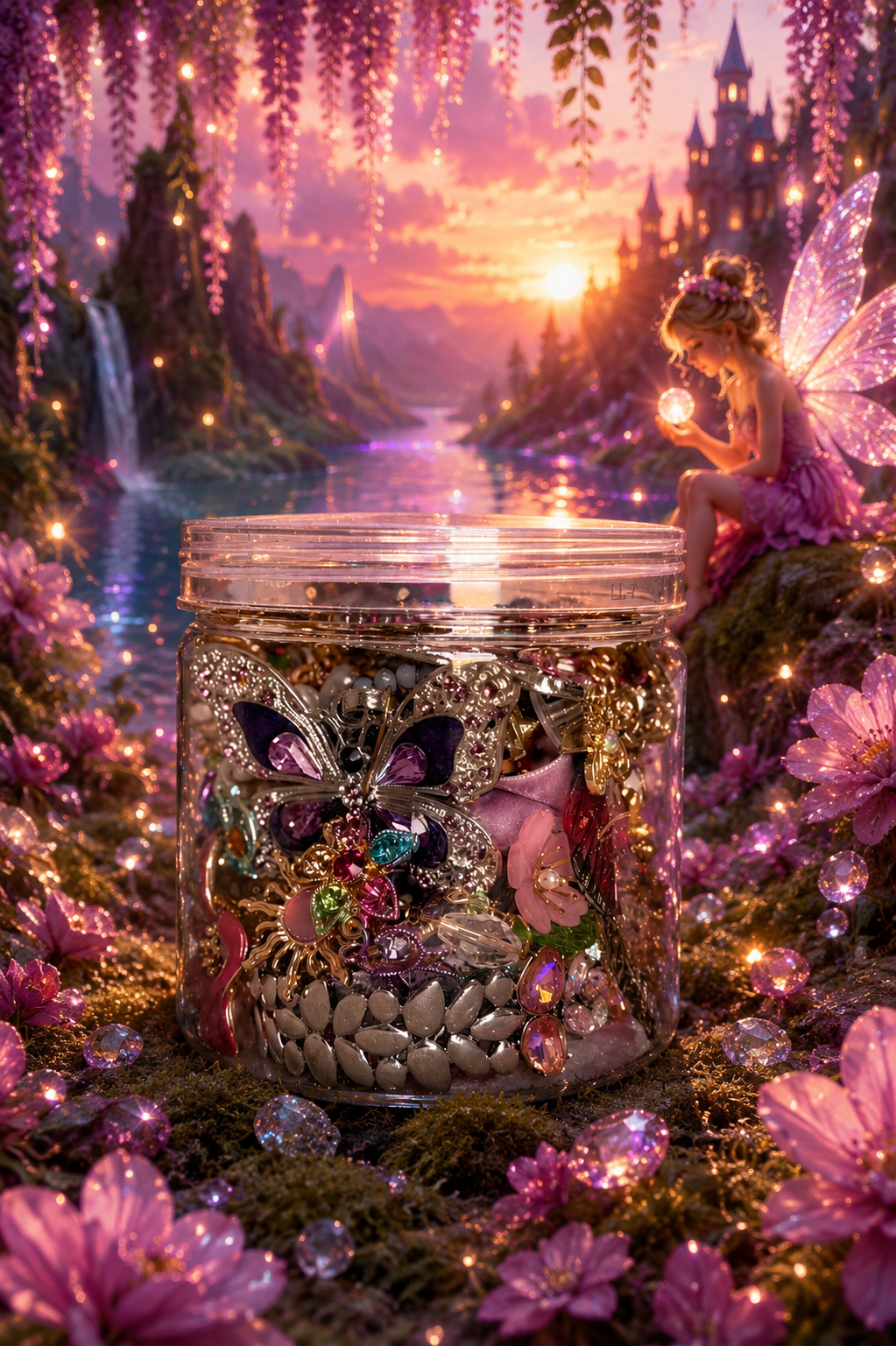 💖 Fairy Blossom Mystery Jewelry Jar | 35+ Pieces