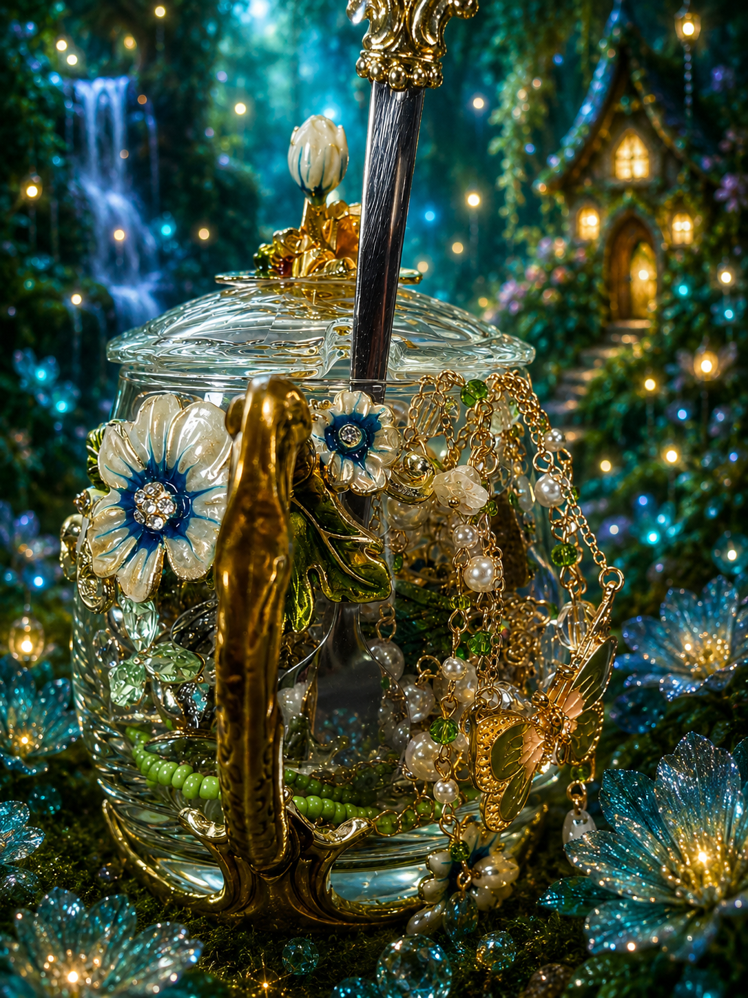 🦋 Butterfly Alcove Mystery Jewelry Tea Cup | 27 Pieces ✨