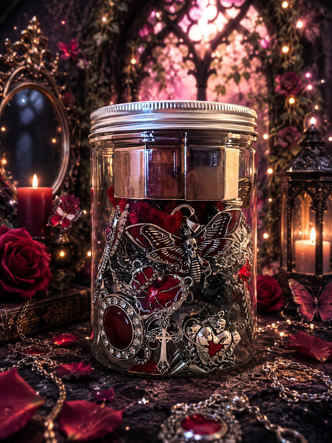 🕸️ Blackthorn Hollow Mystery Jewelry Jar | 35+ Pieces 🖤