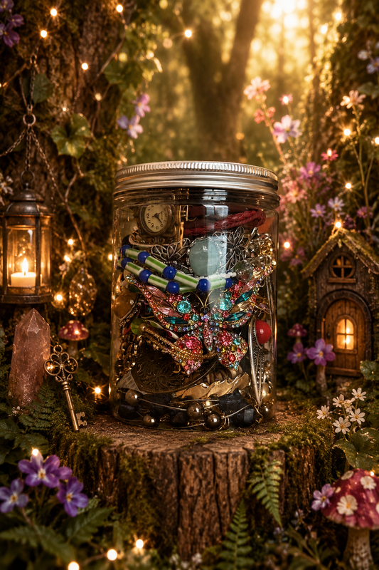 🌿 Bohemian Woodland Mystery Jewelry Box | 40+ Vintage & Butterfly Treasures 🦋✨