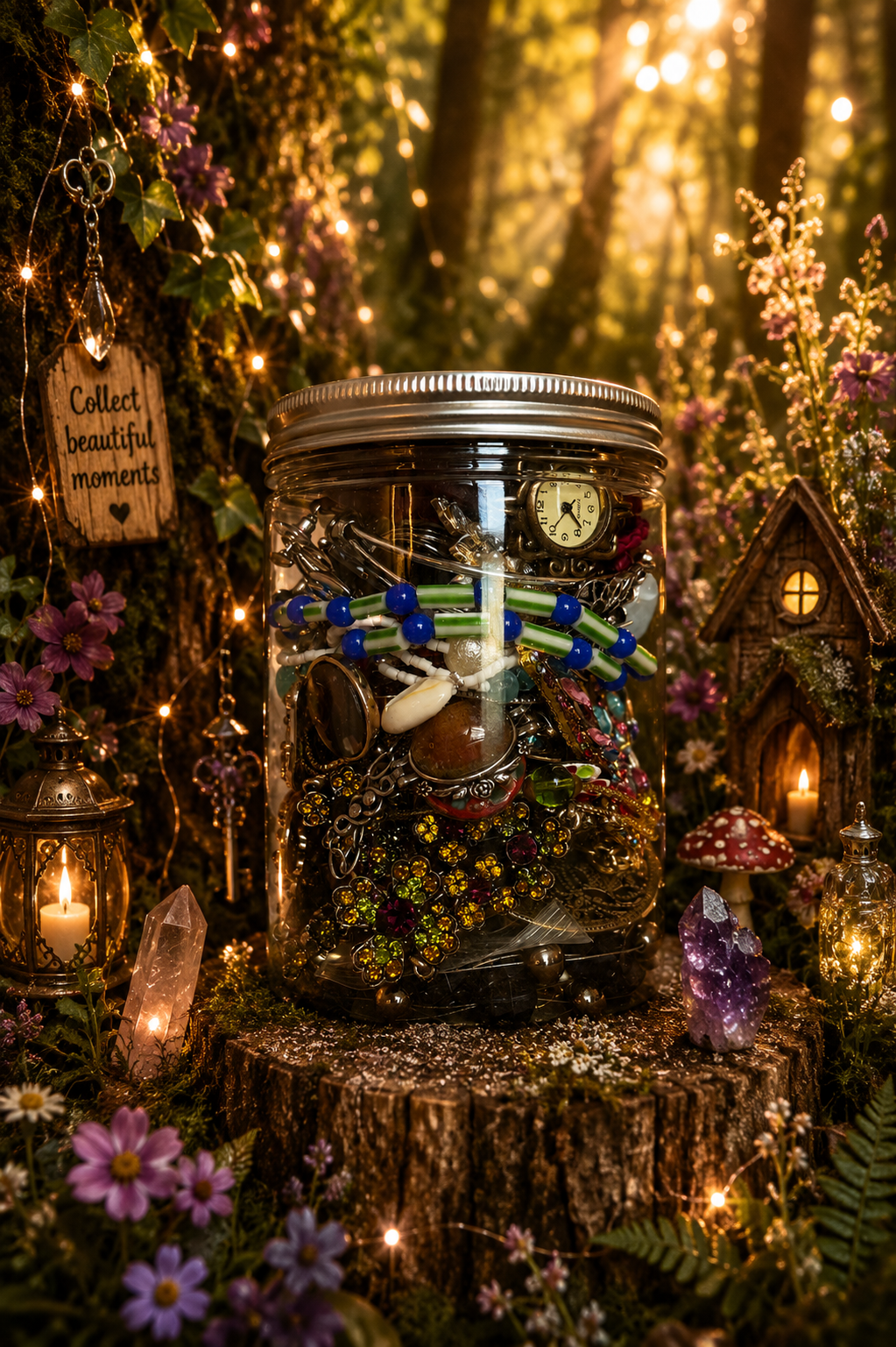 🌿 Bohemian Woodland Mystery Jewelry Box | 40+ Vintage & Butterfly Treasures 🦋✨