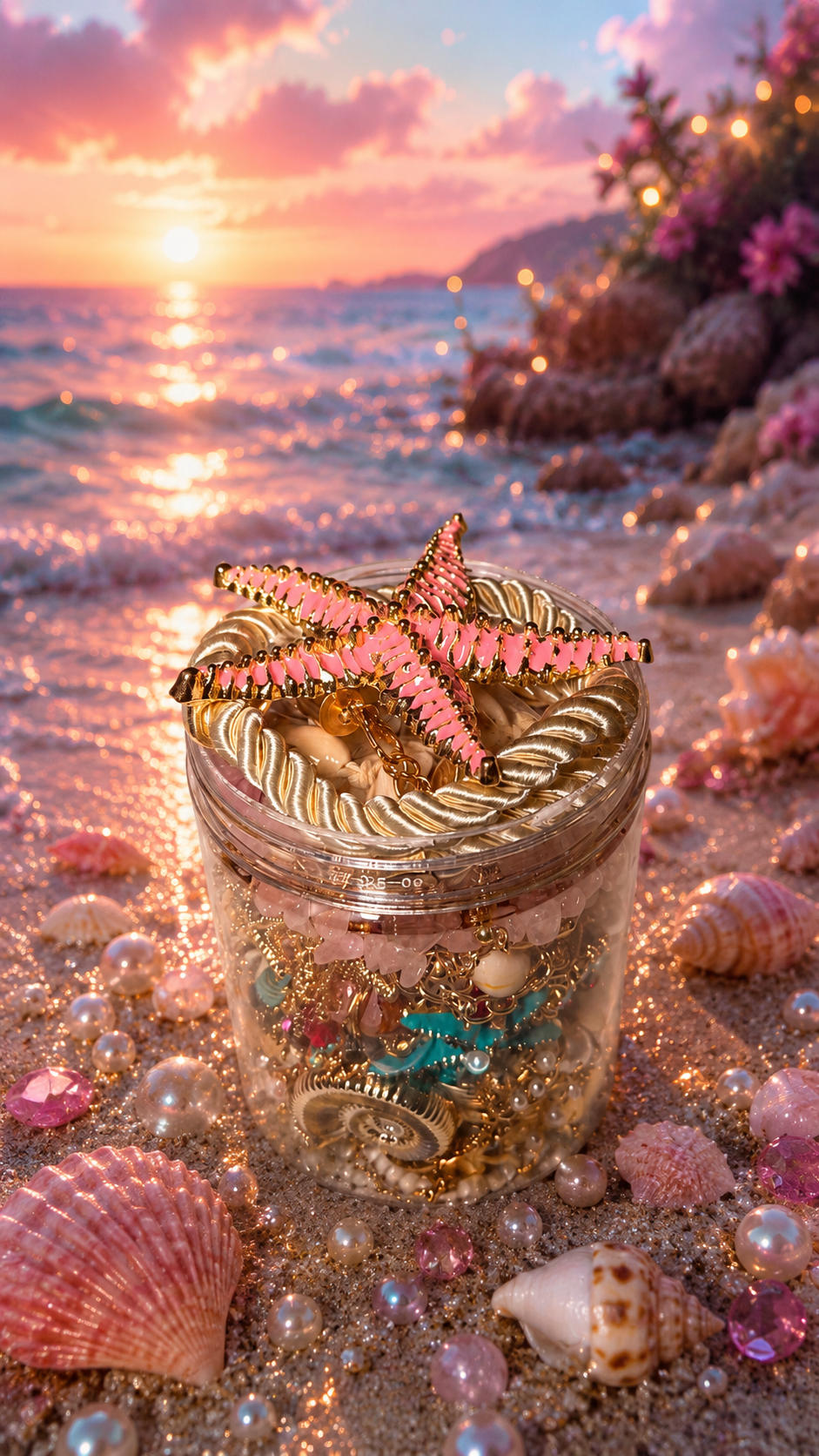 Under the Sea Mystery Jar 🌊🐚✨25+ Coastal Jewelry Treasures