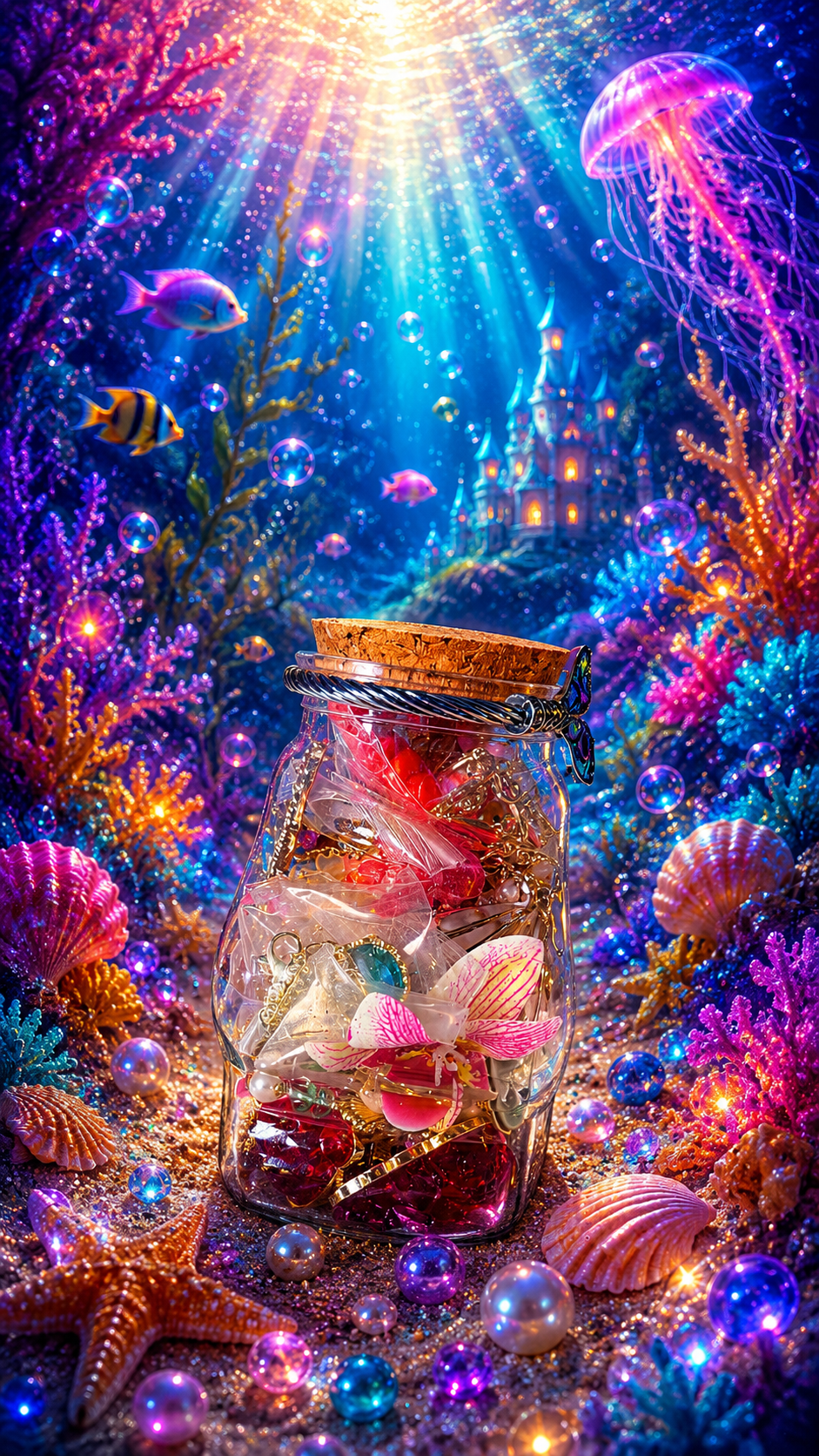 🌺 Tropical Mermaid Mystery Jar 🐠🌴✨30+ Whimsical Ocean Jewelry Pieces