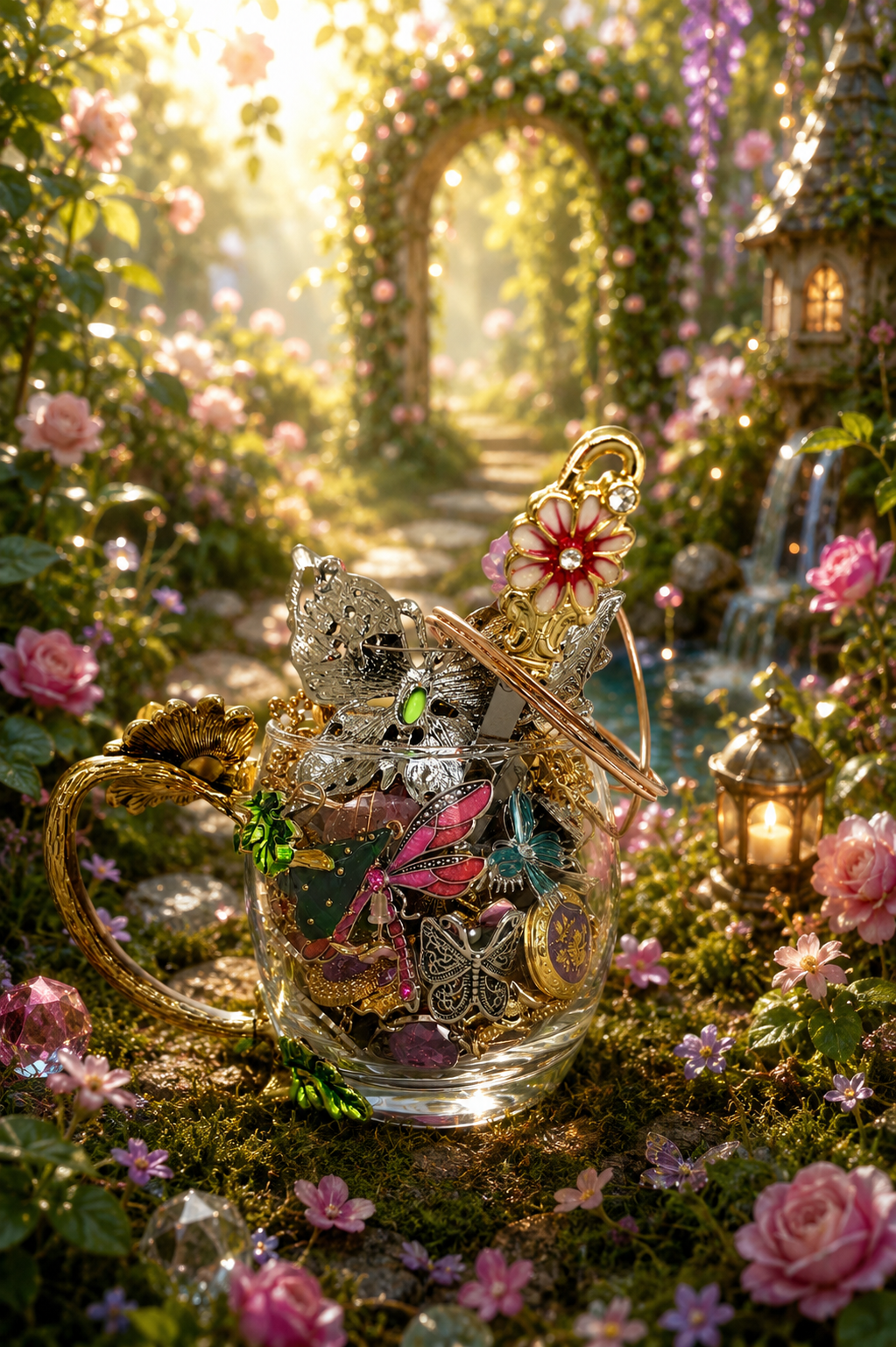 🧚Enchanted Forest Treasure Tea Cup – 40+ Pieces🌿✨