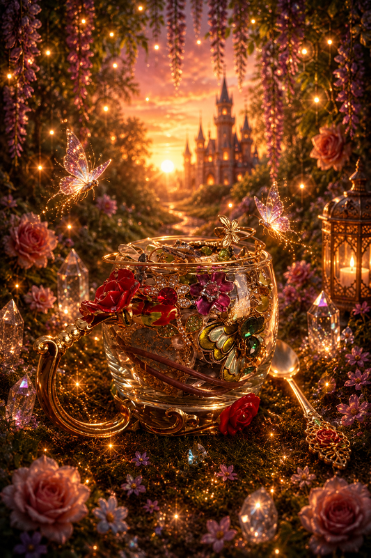 🌿 Fairy Treasure Tea Cup Set – 40+ Pieces✨