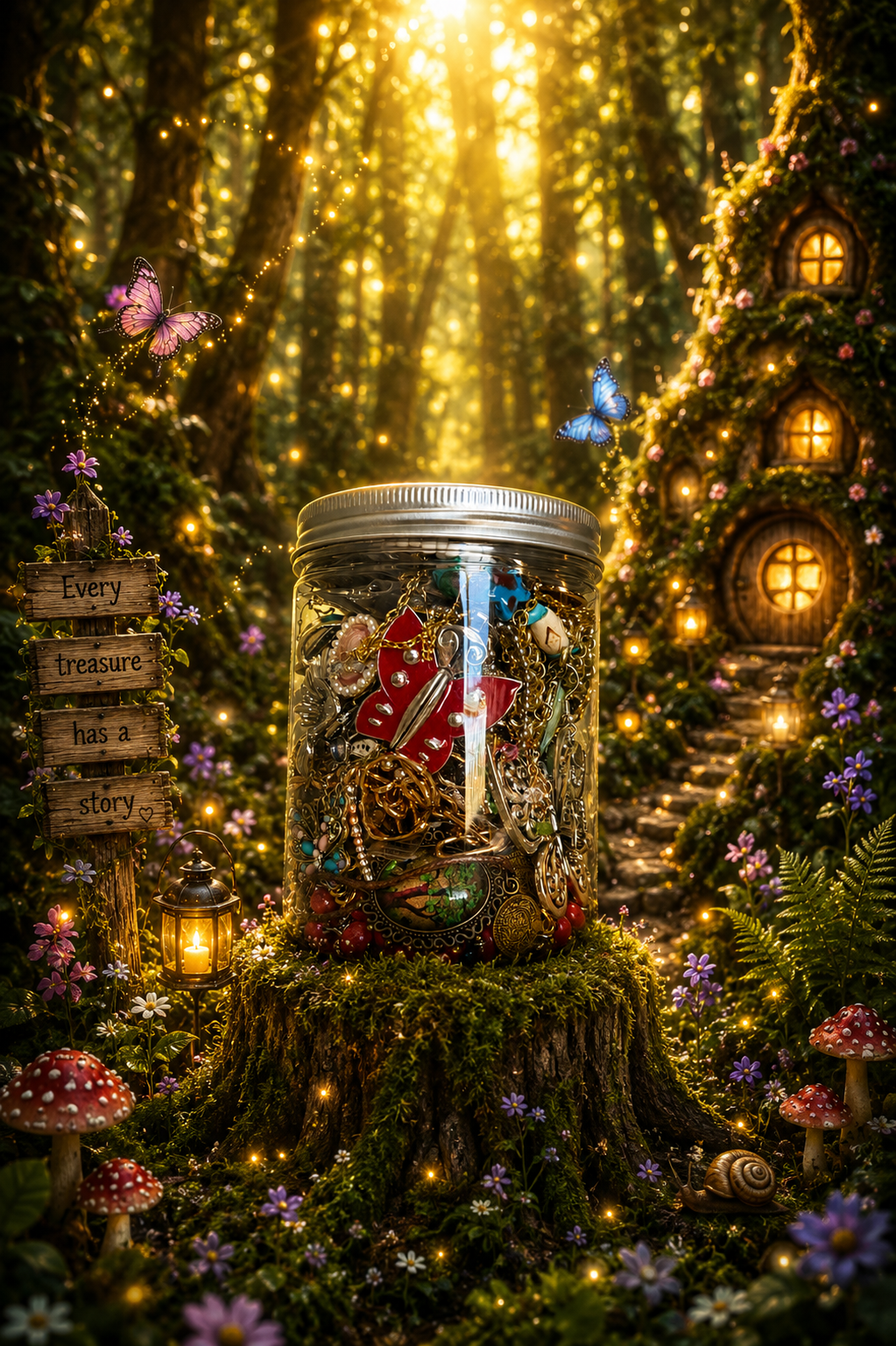 🐢The Woodland Treasure Jar – 55+ Pieces 🌿✨