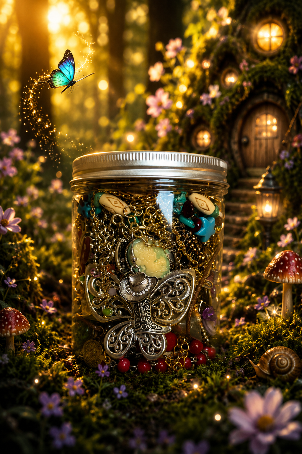 🐢The Woodland Treasure Jar – 55+ Pieces 🌿✨