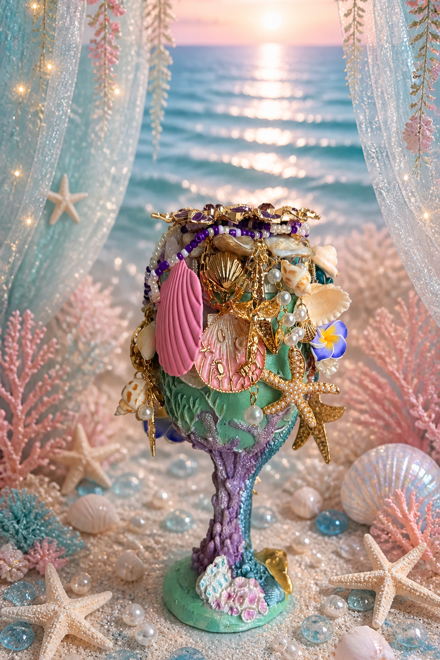 🧜‍♀️🌊 Mermaid Treasure Cup – 20+ Pieces 🐚✨