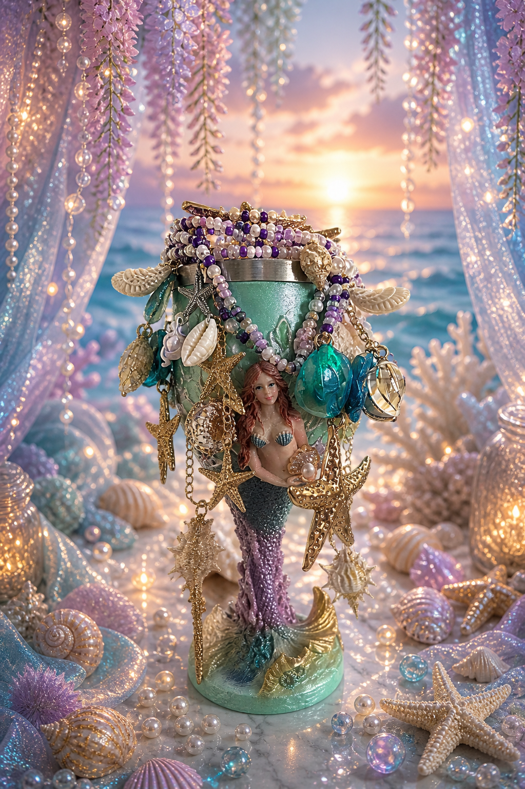 🧜‍♀️🌊 Mermaid Treasure Cup – 20+ Pieces 🐚✨